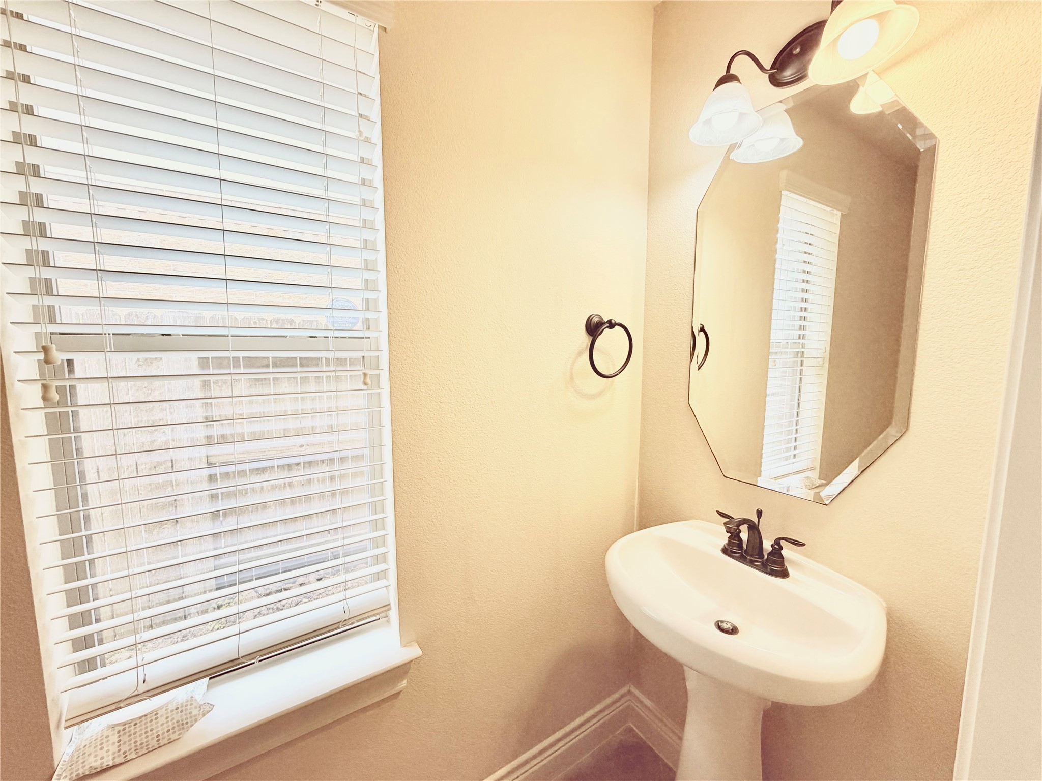 22015 Rustic Canyon Lane Richmond, TX 77469 - Photo 15 of 26 a bathroom with a sink and a mirror