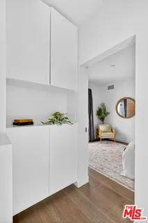 a view of a hallway with entryway