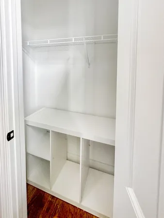 a close view of closet