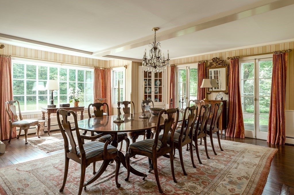 156 Larch Row Wenham, MA 01984 - Photo 8 of 38 a view of a dining room with furniture window and outside view