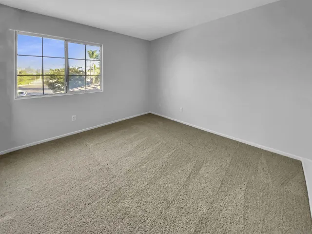 an empty room with a window