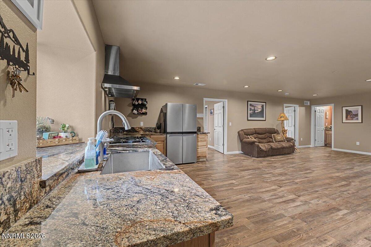 2300 Temple Hill Road Reno, NV 89521 - Photo 1 of 63 a large kitchen with sink refrigerator and cabinets