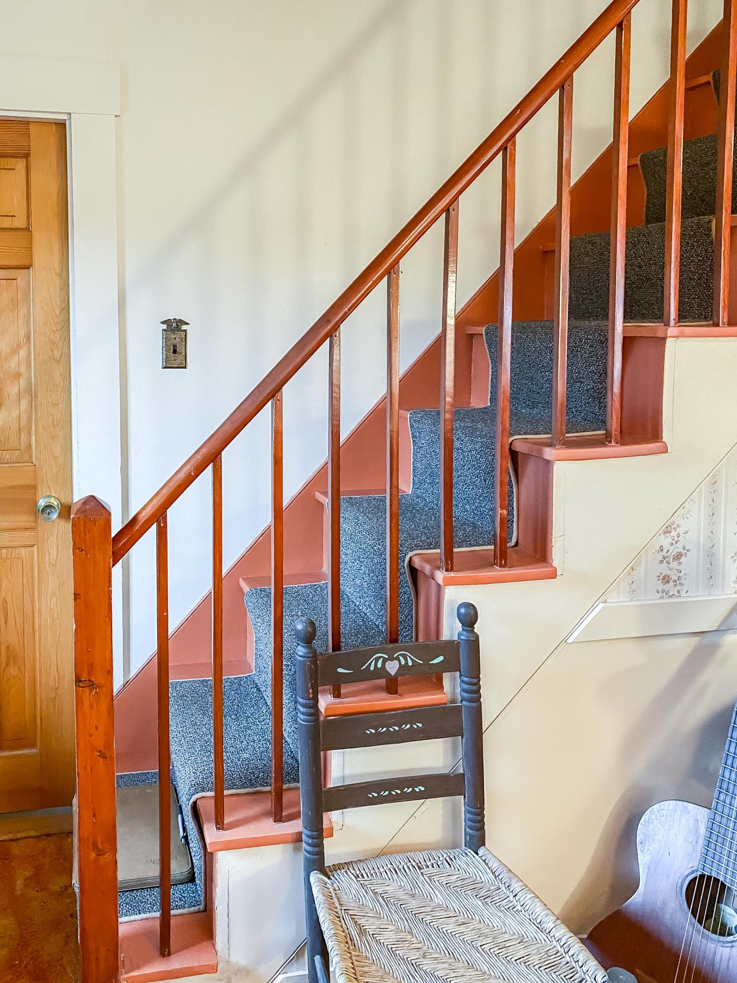 166 Katama Road Edgartown, MA 02539 - Photo 30 of 42 a view of staircase with a rug