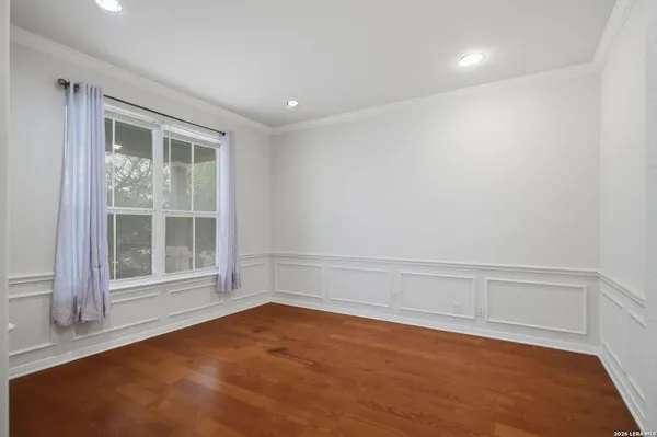 an empty room with a window