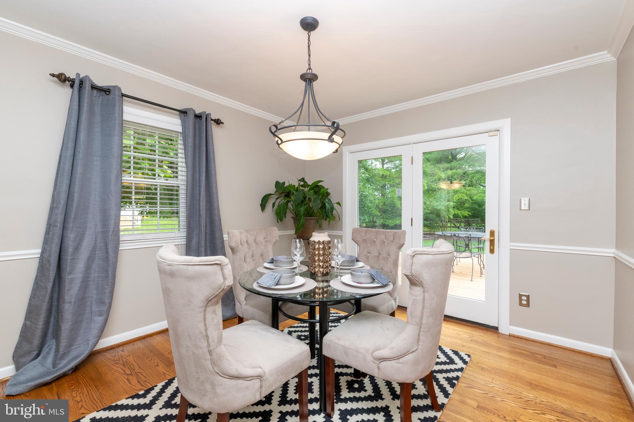 8403 Ellison Road Lutherville-Timonium, MD 21093 - Photo 10 of 52 Gracious Dining Room with French Doors to Deck