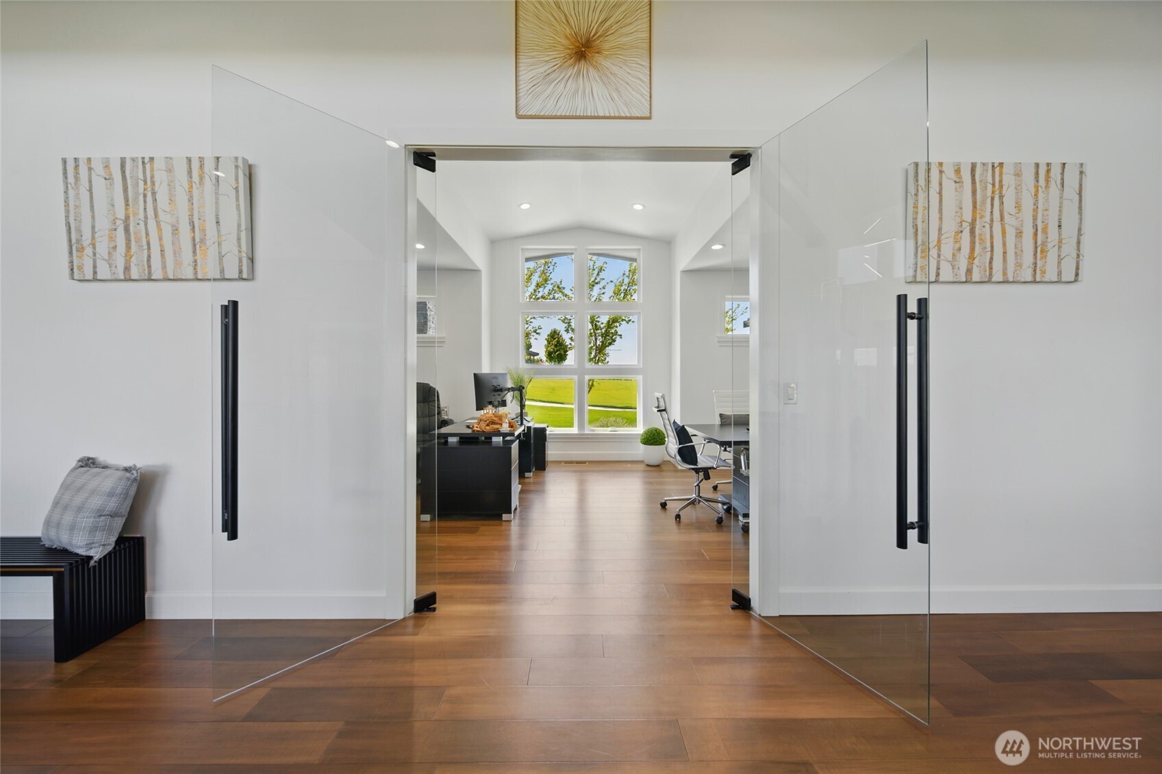 126 Red Hawk Road Walla Walla, WA 99362 - Photo 17 of 40 a view of a hallway with wooden floor and furniture