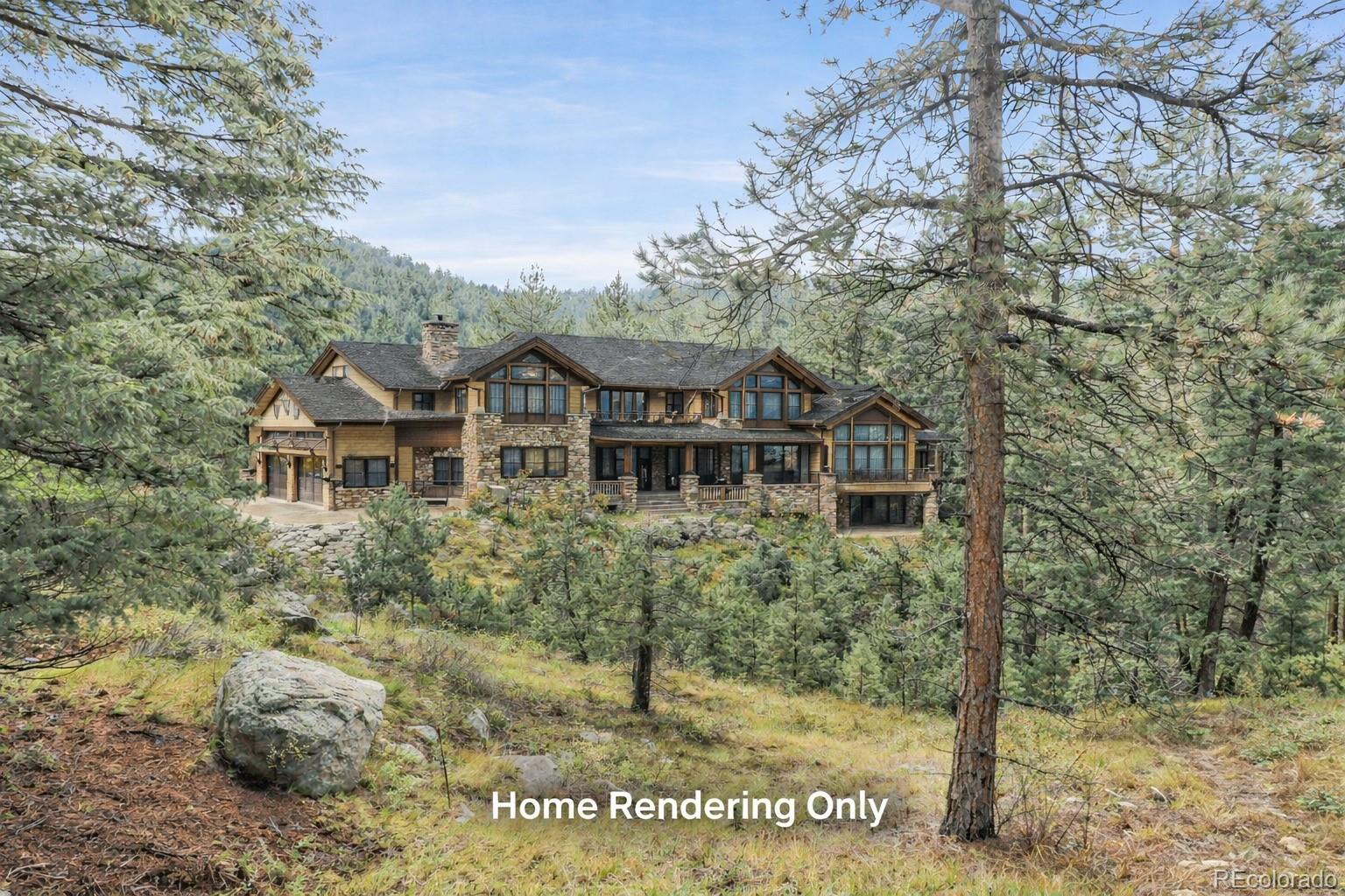 Mountain Park Road Evergreen, CO 80439 - Photo 2 of 50 a view of a house with a yard
