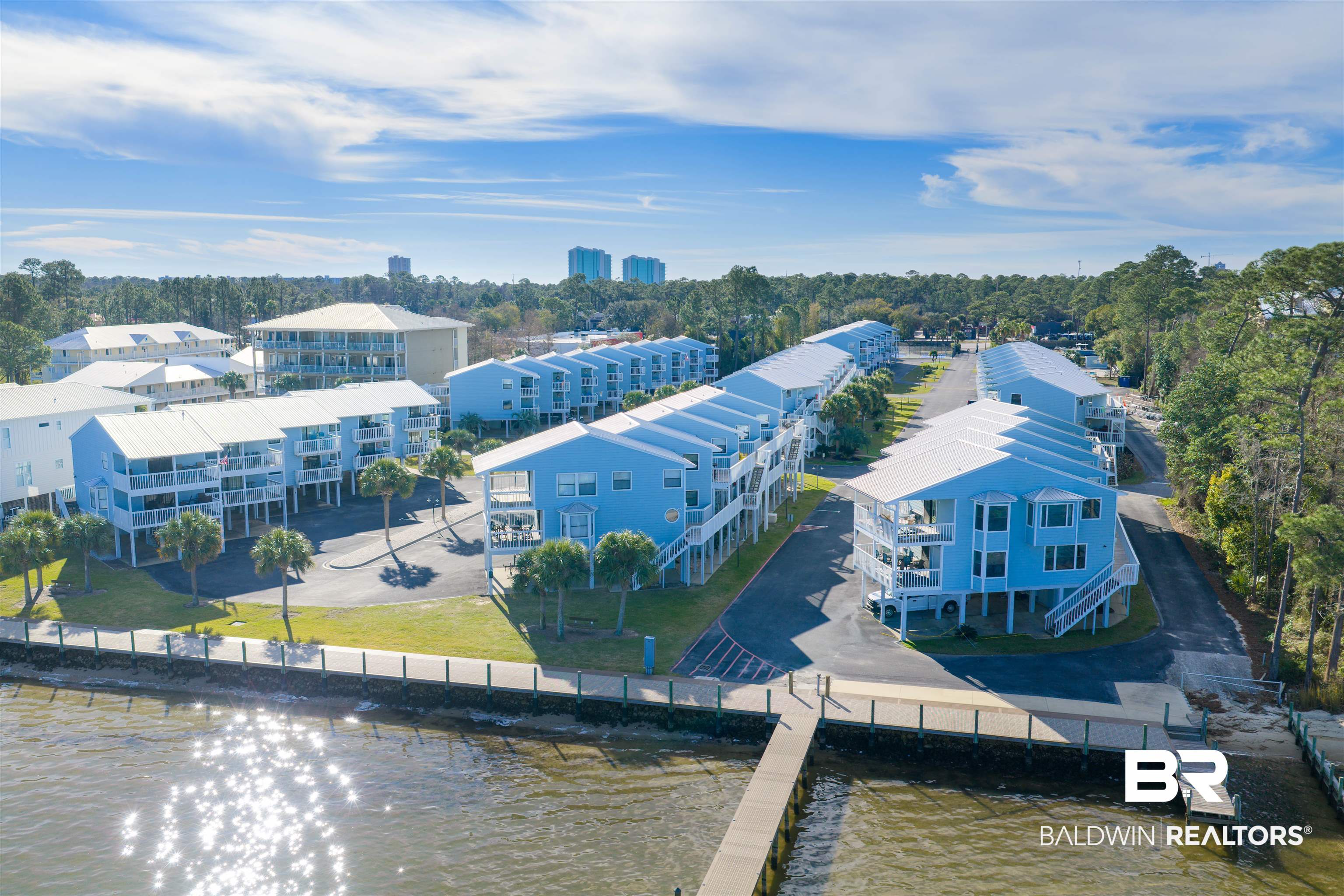 25861 Canal Road, Unit 3 Orange Beach, AL 36561 - Photo 3 of 40 Drone / aerial view of a large body of water