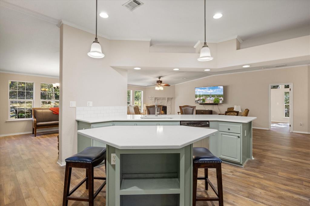4474 South Fm 200 Nemo Nemo, TX 76070 - Photo 11 of 40 a large kitchen with a table and chairs