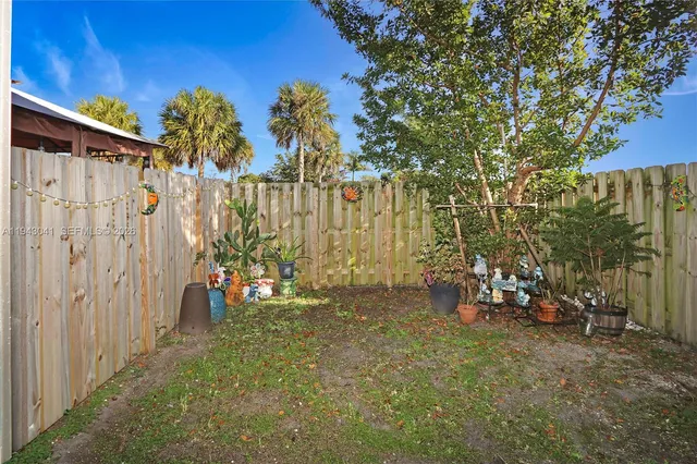 a view of outdoor space with garden and entertaining space