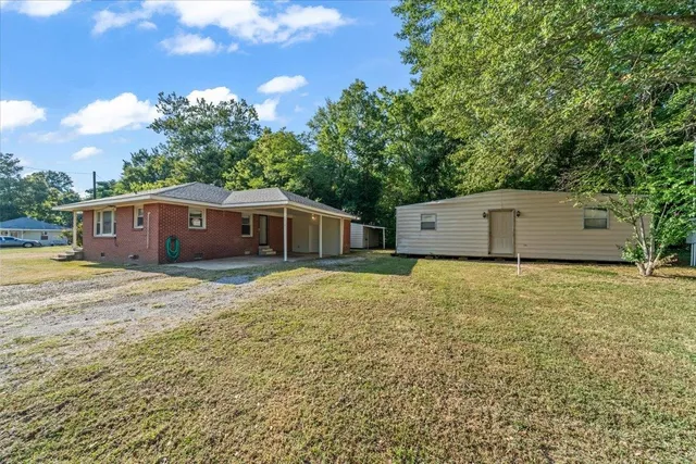 a outdoor space with garden view