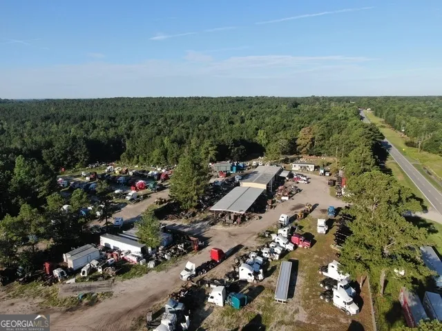 an aerial view of a city