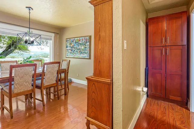 a view of a yard with patio