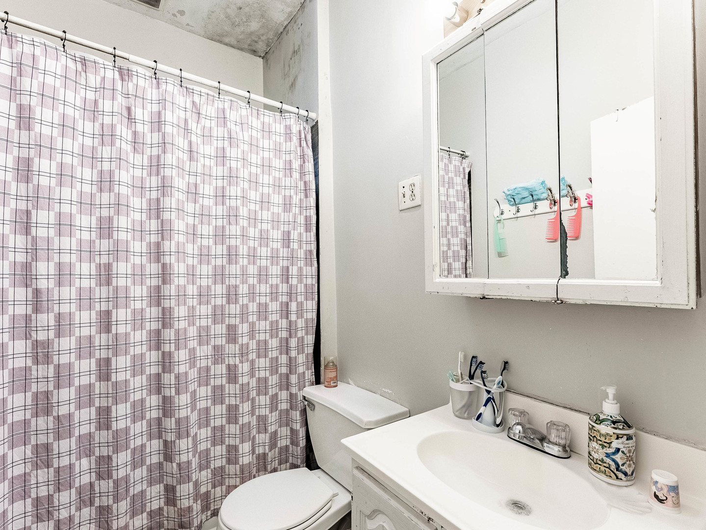 3244 North Drake Avenue Chicago, IL 60618 - Photo 17 of 37 a bathroom with a sink a toilet and a mirror