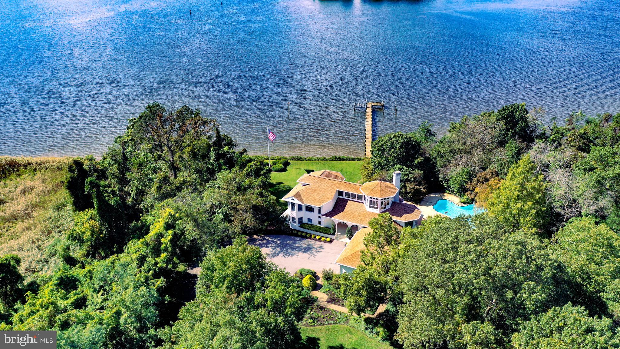 10+ Acre Gated Waterfront Estate with Pool & Pier