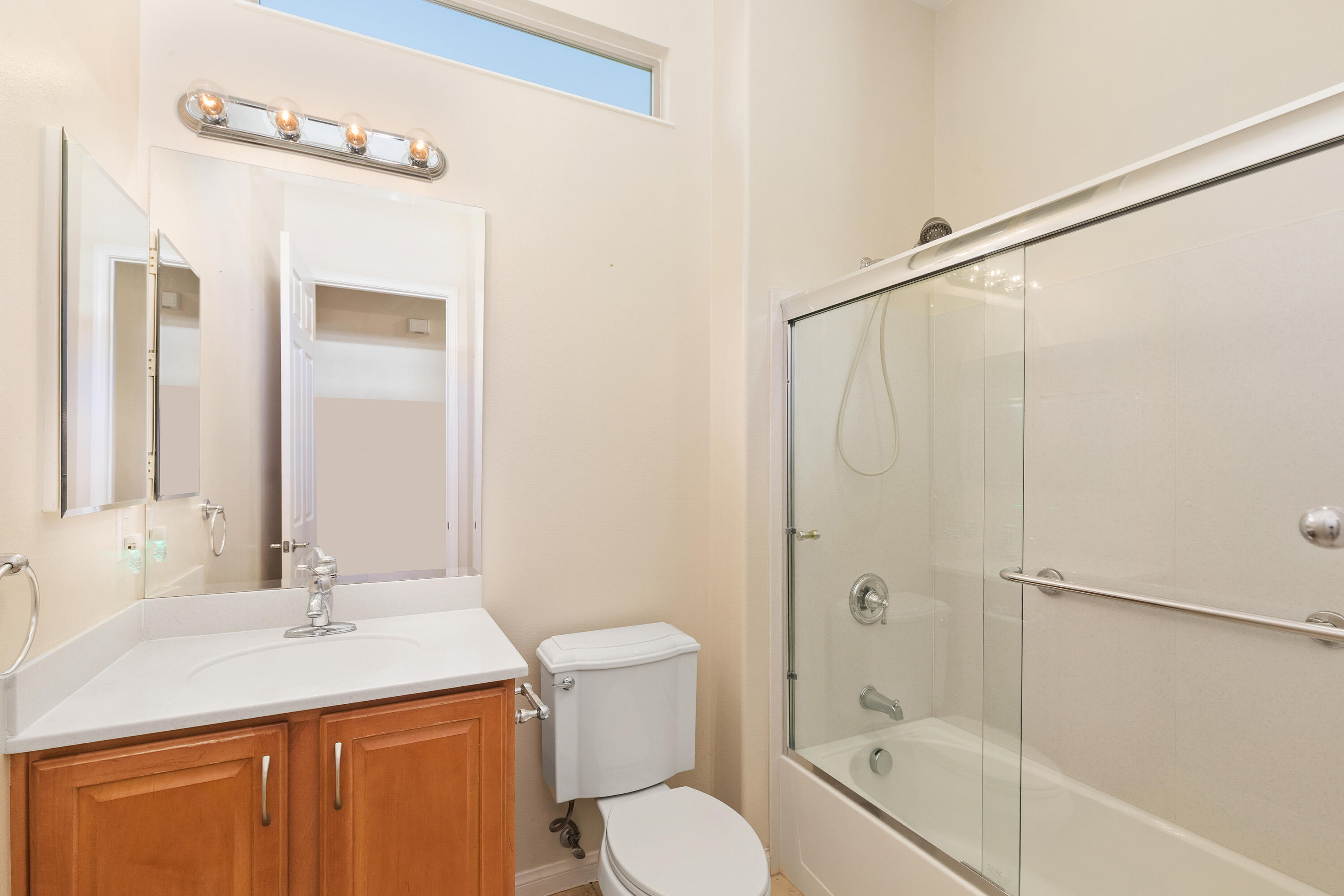 81935 Avenida Bienvenida Indio, CA 92203 - Photo 12 of 35 a bathroom with a granite countertop sink toilet and shower