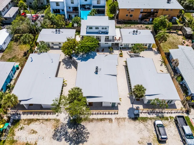 an aerial view of a city