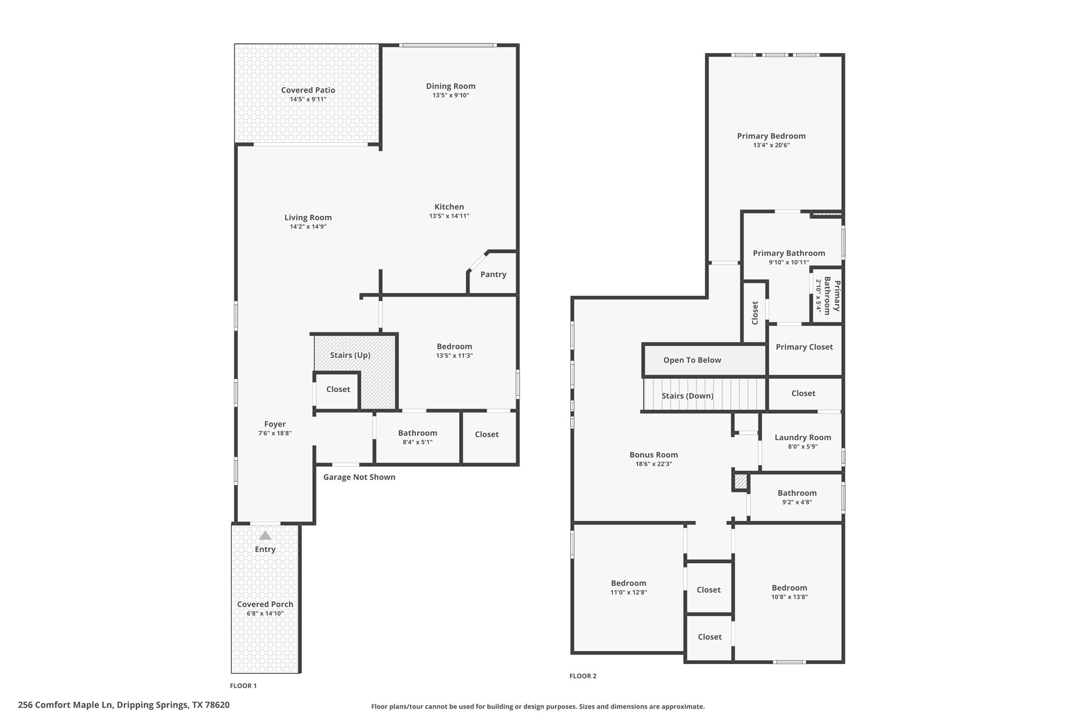 256 Comfort Maple Lane Dripping Springs, TX 78620 - Photo 39 of 39 Floor plan