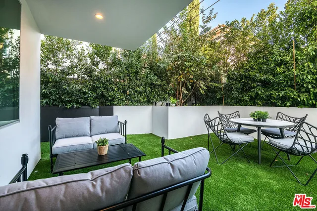 a outdoor living space with furniture