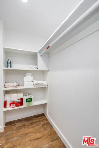 a view of wooden door