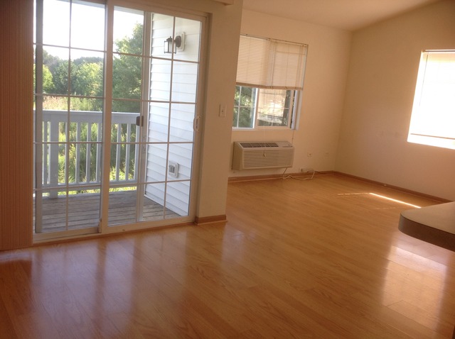 1588 McClure Road, Unit 1588 Aurora, IL 60505 - Photo 3 of 8 a view of an empty room with wooden floor and a window