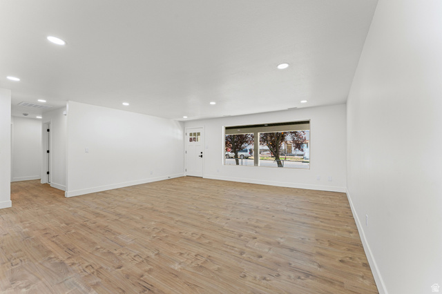 1898 West 600 South Provo, UT 84601 - Photo 15 of 32 Spacious interior featuring wood-finish flooring, white walls, and recessed lighting