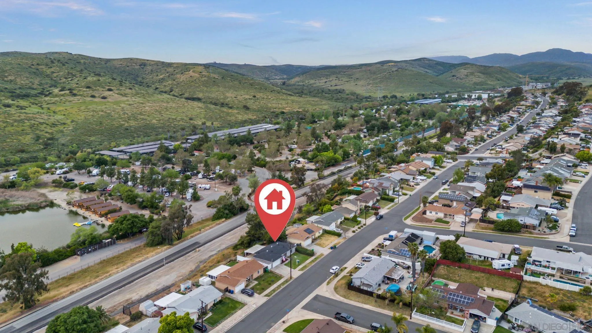 10330 Strathmore Drive Santee, CA 92071 - Photo 18 of 21 a view of a city with a lake