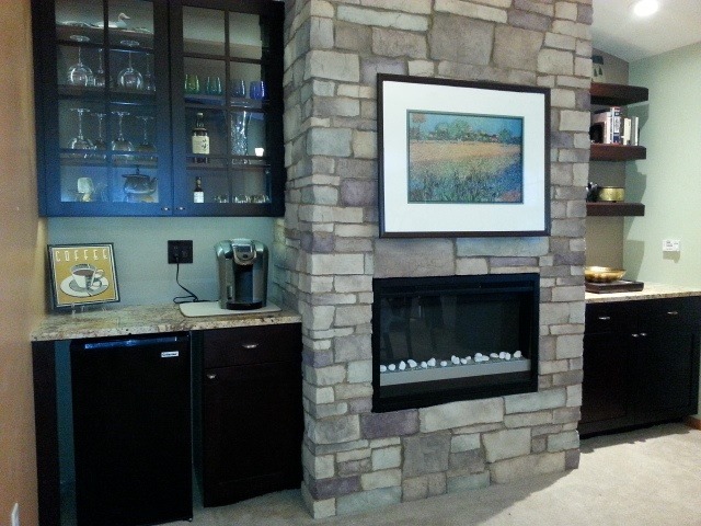 2419 Quarry Road Ashton, IL 61006 - Photo 8 of 25 a living room with a fireplace and a potted plant