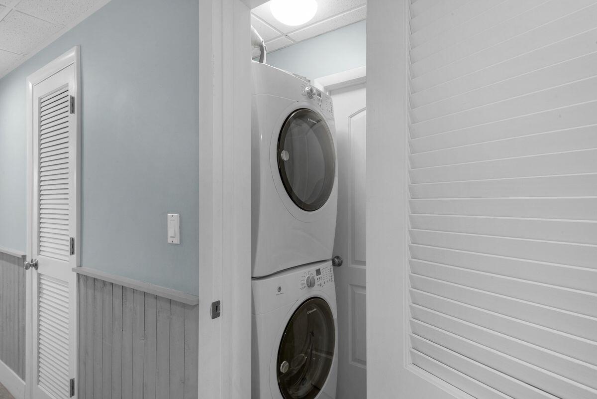 10254 East County Road, Unit 315 Inlet Beach, FL 32461 - Photo 30 of 37 a utility room with dryer and washer
