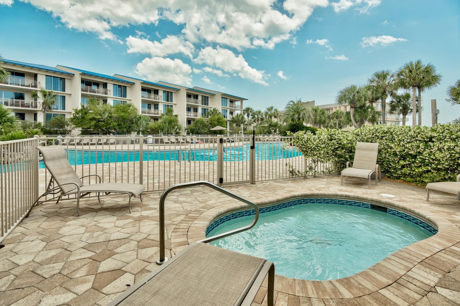 10254 East County Road, Unit 315 Inlet Beach, FL 32461 - Photo 35 of 37 a view of a house with backyard and sitting area