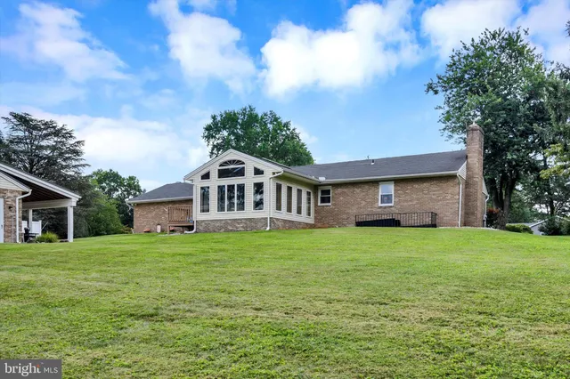 a view of a green yard
