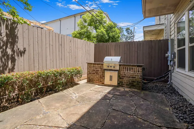 a view of a backyard with a garden