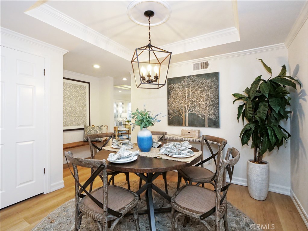 41 Oaktree Lane Rolling Hills Estates, CA 90274 - Photo 14 of 35 a view of a dining room with furniture window and wooden floor