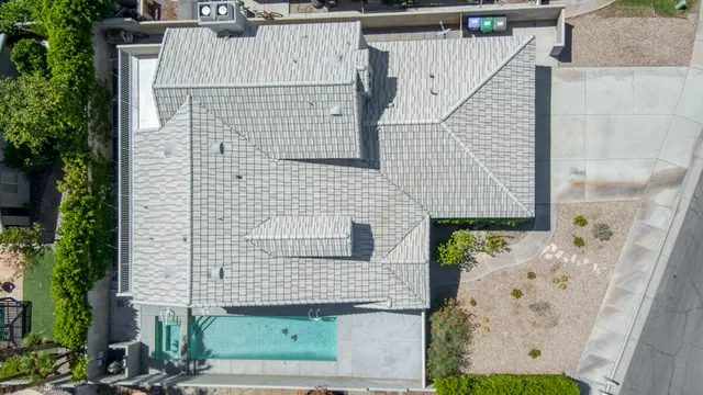 an aerial view of a city