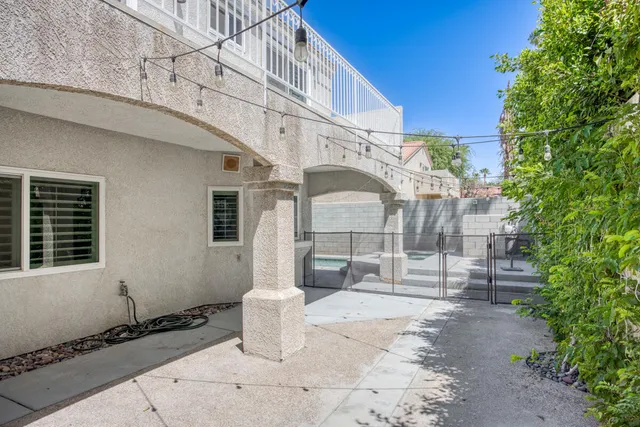 a house view with a outdoor space