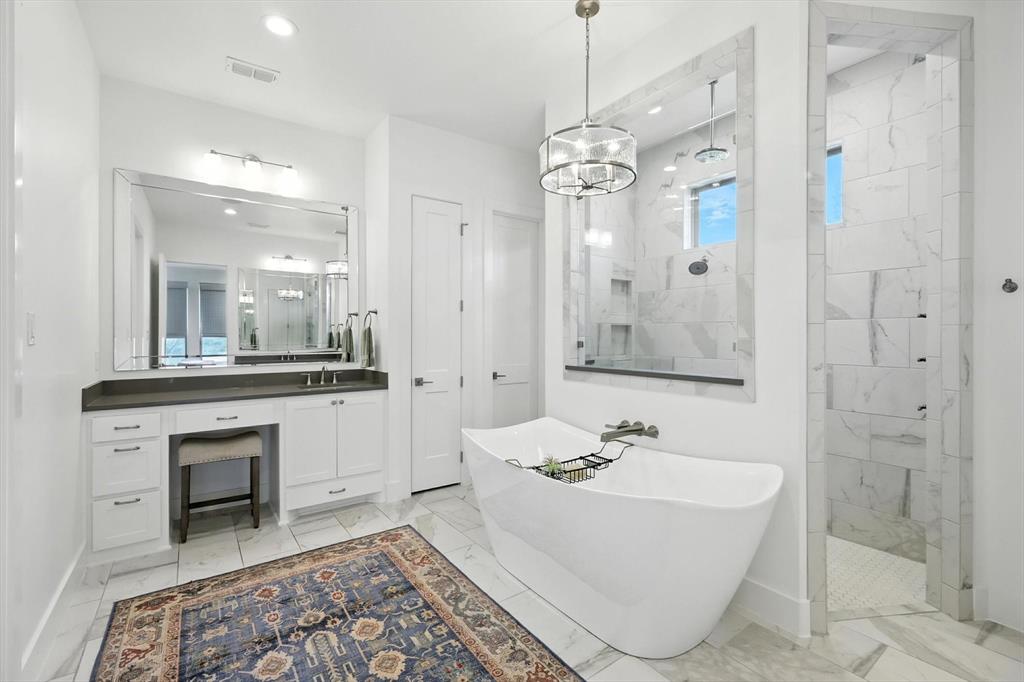 148 Overlook Drive Aledo, TX 76008 - Photo 19 of 40 a spacious bathroom with a double vanity sink mirror and shower