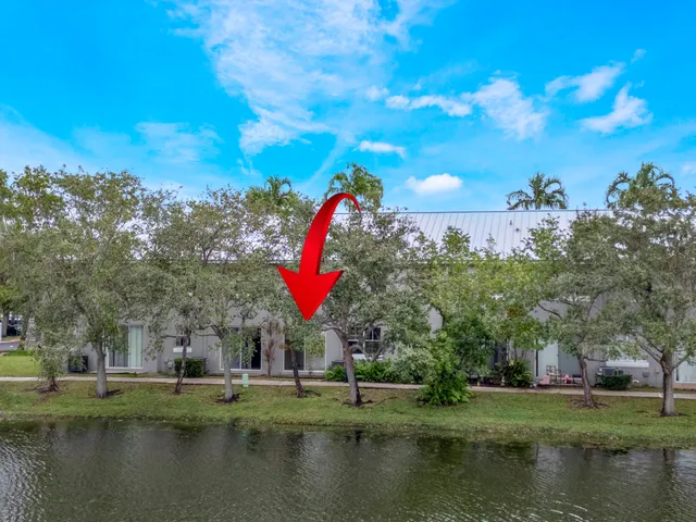 a view of a lake with houses