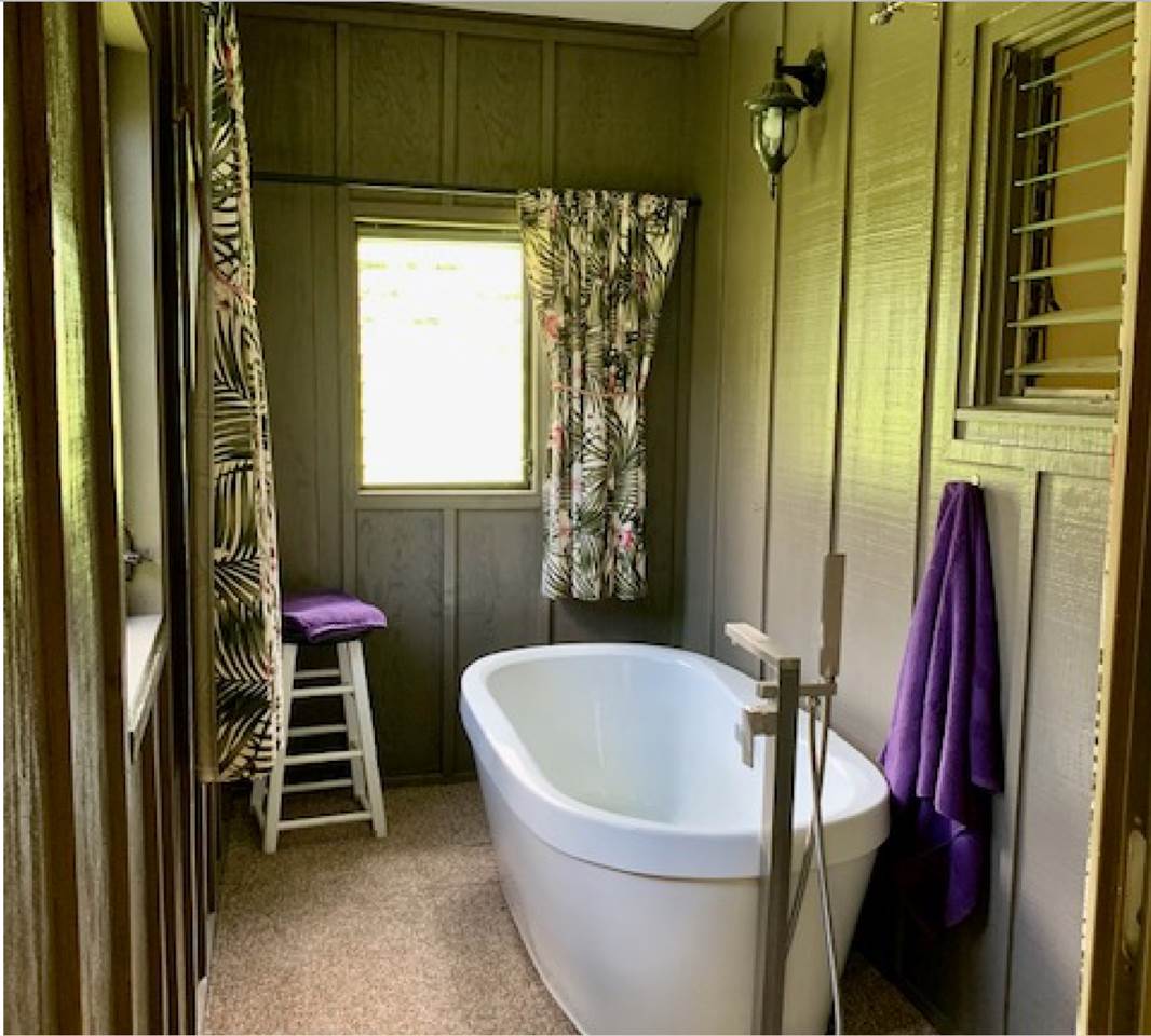 60 Kalo Road Hana, HI 96713 - Photo 25 of 30 a bathroom with a bathtub and a shower