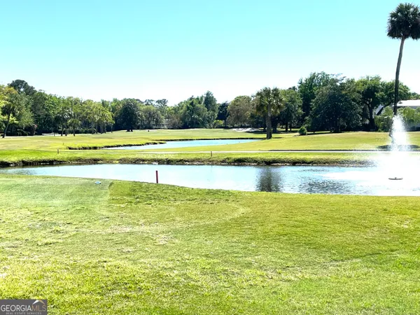 a view of a lake with houses