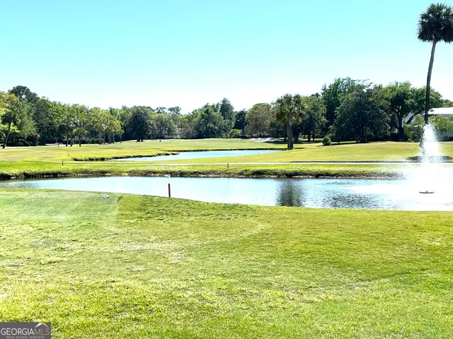 a view of a lake with houses
