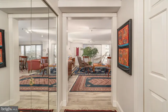 a view of a hallway and interior of the house