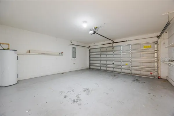 a view of a garage