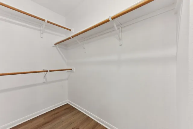 a view of small space with racks on the wall