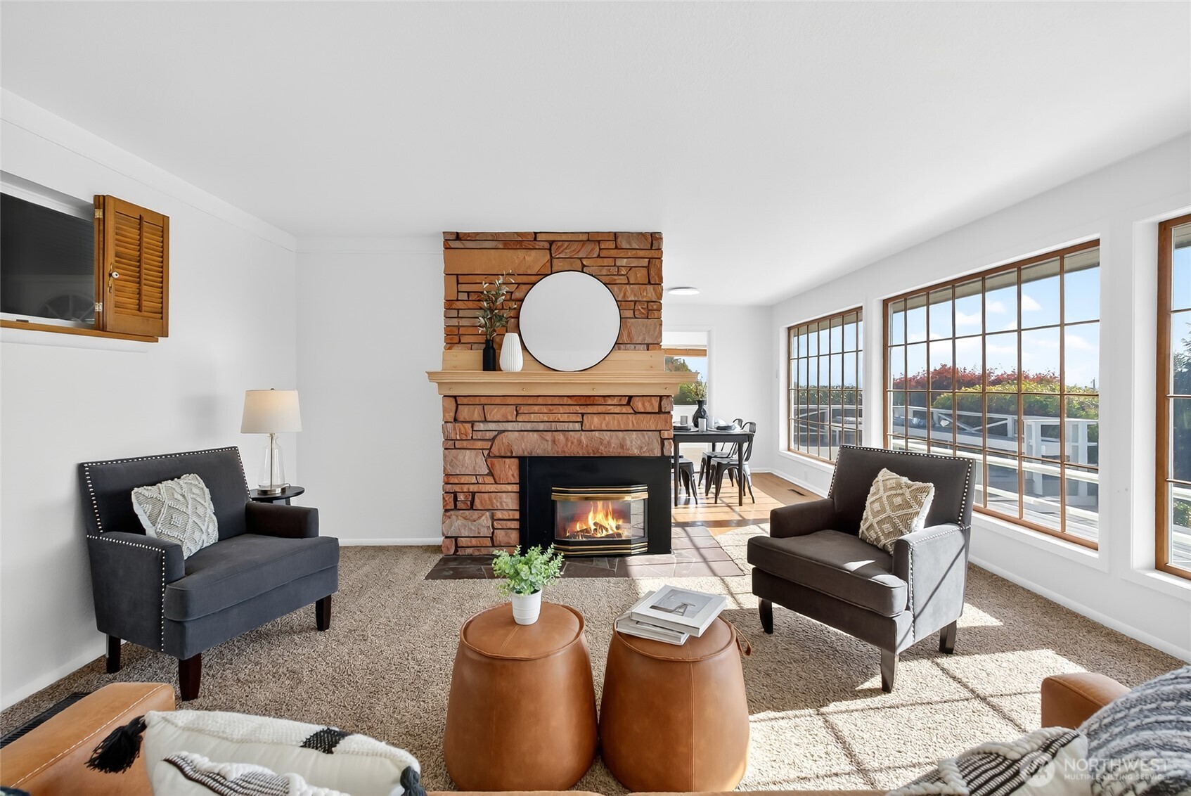 2493 Hilltop Road Ferndale, WA 98248 - Photo 6 of 35 a living room with furniture and a fireplace