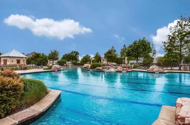 a view of a lake with houses