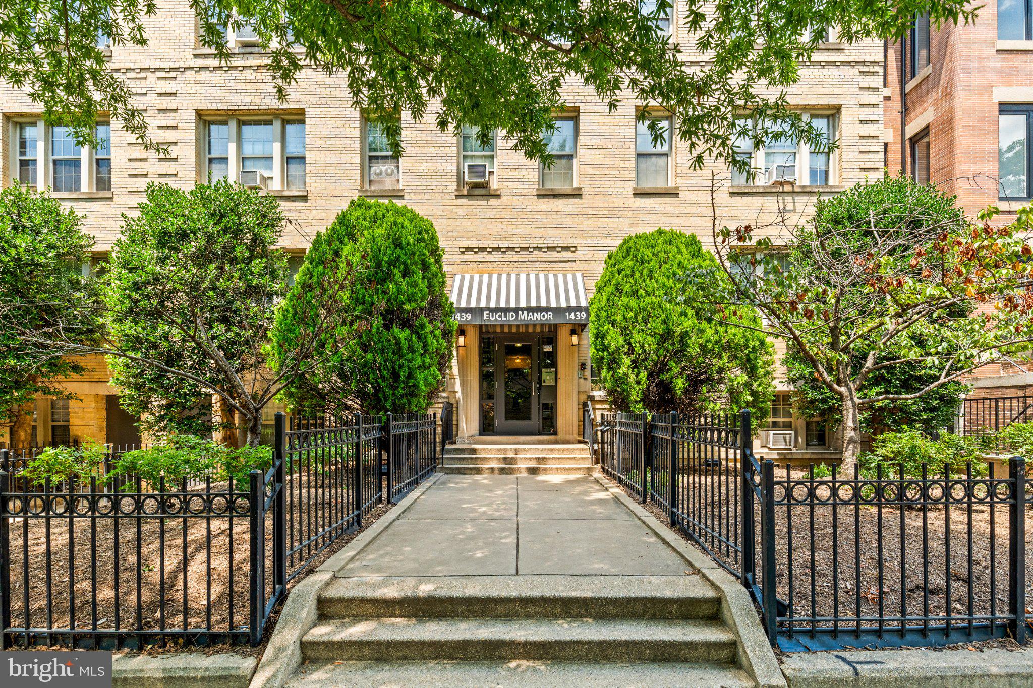 Charming entrance to a classic building.
