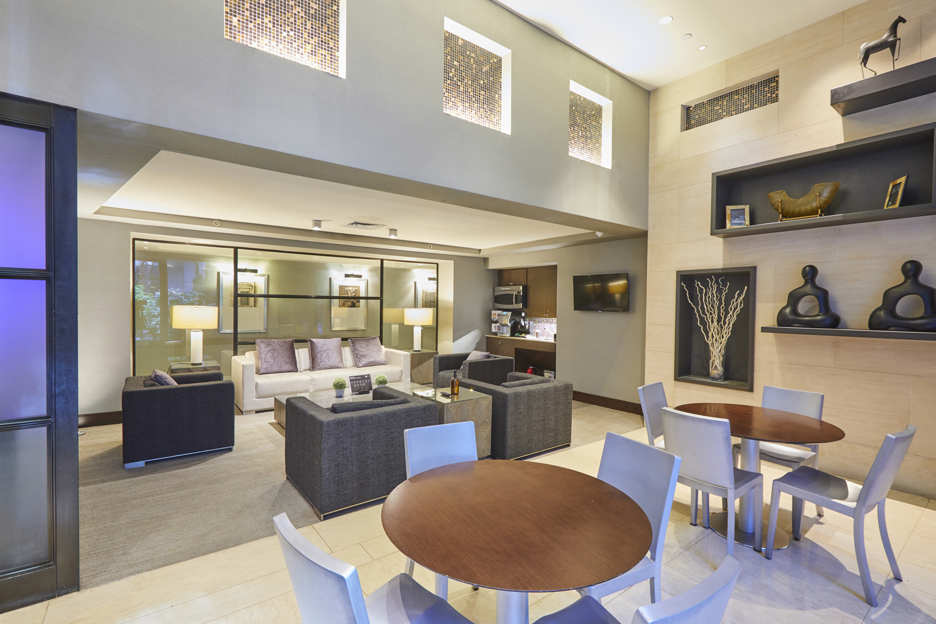 80 Riverside Boulevard, Unit 19B Manhattan, NY 10069 - Photo 13 of 18 a view of a dining room with furniture