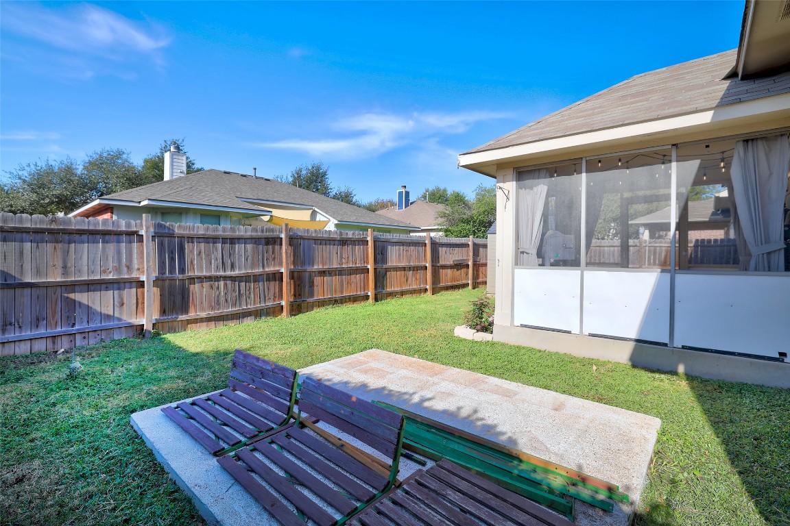 1520 Tonia Loop Round Rock, TX 78665 - Photo 31 of 32 a view of a deck with couches plants and large trees