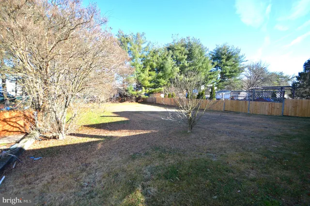 a view of backyard with green space