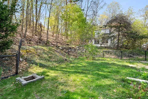 a view of backyard with green space